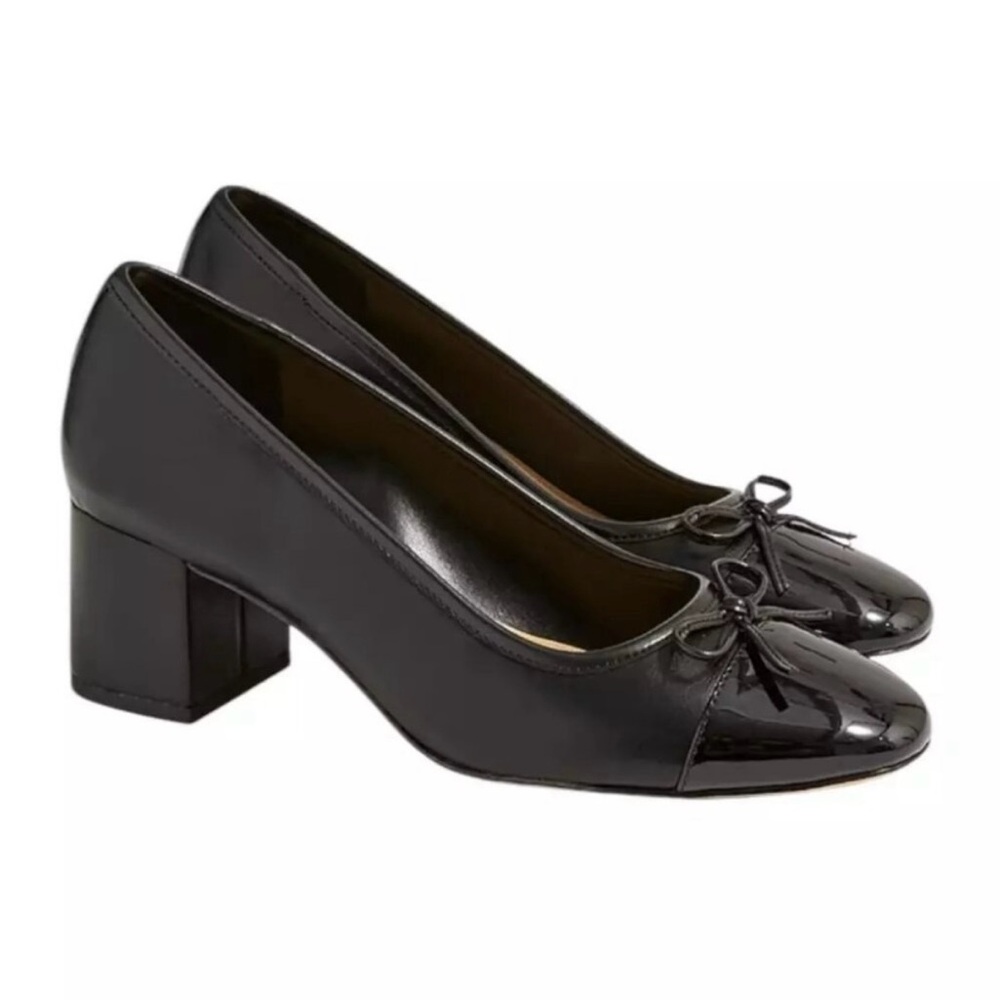 J. Crew Black Patent Leather Block Heels